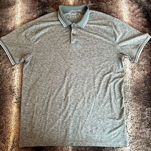 Abercrombie & Fitch Heathered Gray Polo Shirt